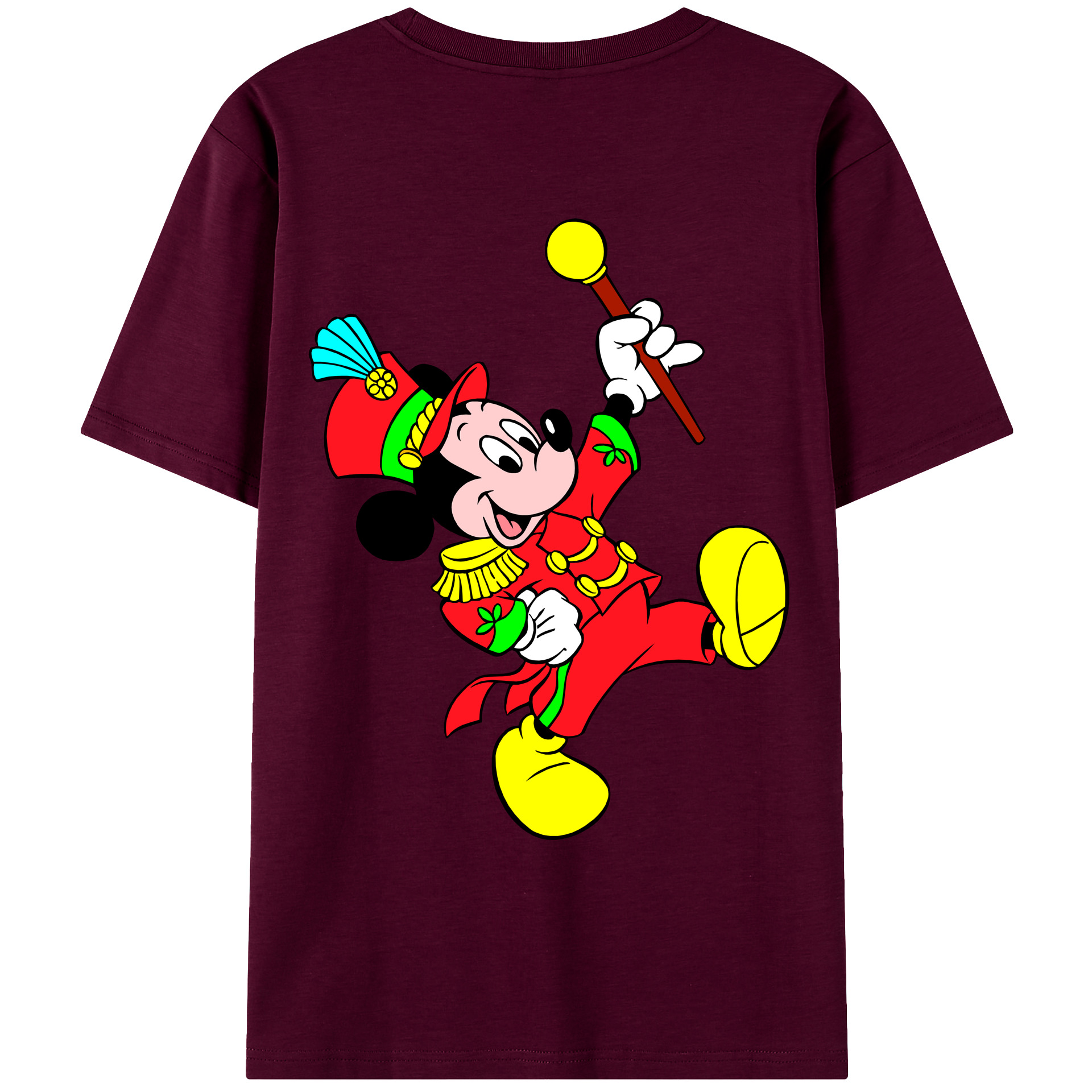 （画像用） ミッキーマウス Mickey Mouse レディース半袖Tシャツ(バックプリント)